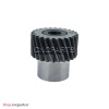 دنده مقابل مورب 30 دنده pinion rack M2 مدل HQM اچ کیو ام (سوراخ شفت 22، قطر دندانه 67، قطر نافی 45، ارتفاع 56)