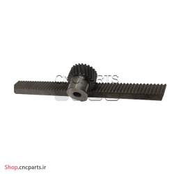 دنده مقابل مورب 25 دنده pinion rack M2 مدل HQM اچ کیو ام (سوراخ شفت 16، قطر دندانه 57، قطر نافی 40، ارتفاع 56)