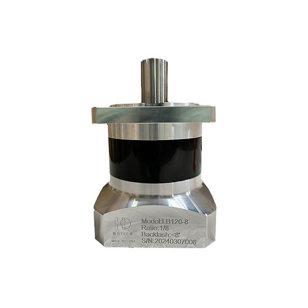 گیربکس 120 خورشیدی سرووموتور HQM اچ کیو ام مدل LB120-008-24 سایز 120 نسبت 1 به 8 شفت ورودی 24 شفت خروجی 32 فلنج مربعی مناسب 2 کیلووات 2000 دور (گیربکس سیاره ای) (اورجینال وارداتی)