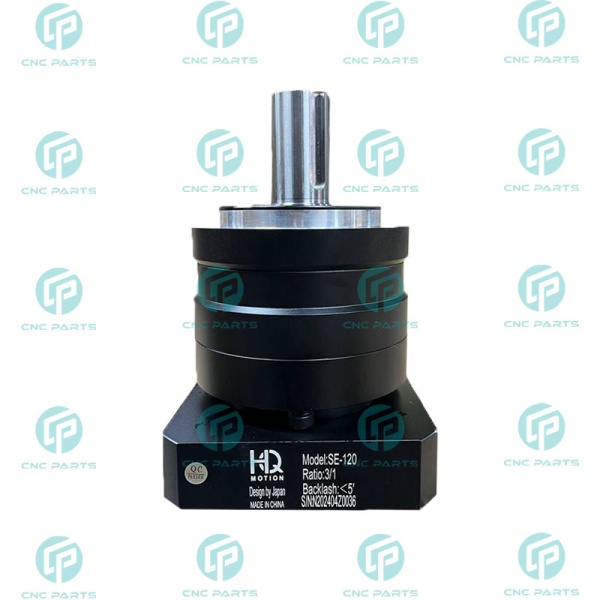 گیربکس 120 خورشیدی سرووموتور HQM اچ کیو ام مدل SE120-003-24 سایز 120 نسبت 1 به 3 شفت ورودی 24 شفت خروجی 32 فلنج گرد مناسب 2 کیلووات 2000 دور (گیربکس سیاره ای) (اورجینال وارداتی)