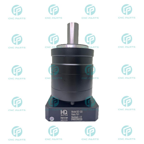 گیربکس 120 خورشیدی سرووموتور HQM اچ کیو ام مدل SE120-070-24 سایز 120 نسبت 1 به 70 شفت ورودی 24 شفت خروجی 32 فلنج گرد مناسب 2 کیلووات 2000 دور (گیربکس سیاره ای) (اورجینال وارداتی)