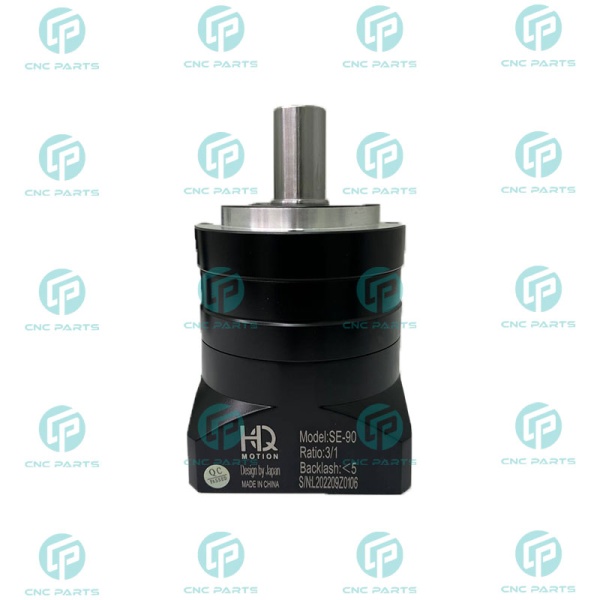 گیربکس 90 خورشیدی سرووموتور HQM اچ کیو ام مدل SE90-003-19 سایز 90 نسبت 1 به 3 شفت ورودی 19 شفت خروجی 22 فلنج گرد مناسب 750 وات 3000 دور (گیربکس سیاره ای) (اورجینال وارداتی)
