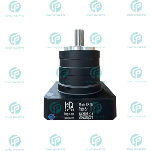 گیربکس 90 خورشیدی سرووموتور HQM اچ کیو ام مدل SE90-005-130-24 سایز 90 نسبت 1 به 5 شفت ورودی 24 شفت خروجی 22 فلنج گرد مناسب یک کیلووات 2000 دور دلتا (گیربکس سیاره ای) (اورجینال وارداتی)