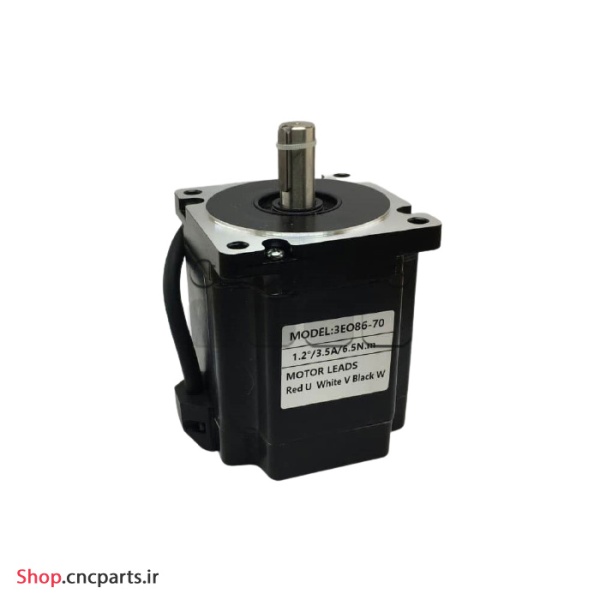 استپ موتور 70 کیلوگرم سانتی متر  cnc سی ان سی HQM اچ کیو ام 70kg.cm/7n.m سه فاز 3ph مدل 3EO86-70 (86H3S70) نما nema 34 (اورجینال وارداتی)